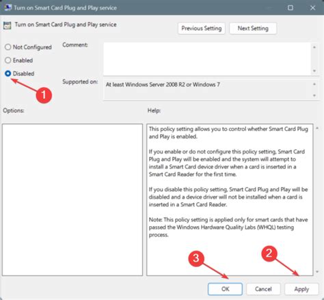 disable smart card plug and play service|Windows Security Smart Card popup .